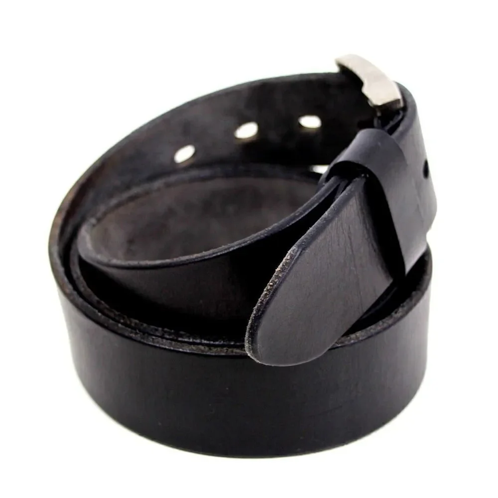 Alice & Elmer SADDLE BLACK GENUINE LEATHER 1.5
